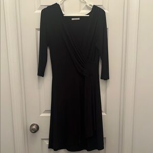 41 Hawthorn Women’s Elegant Black 3/4 Sleeve Wrap Dress Size M
